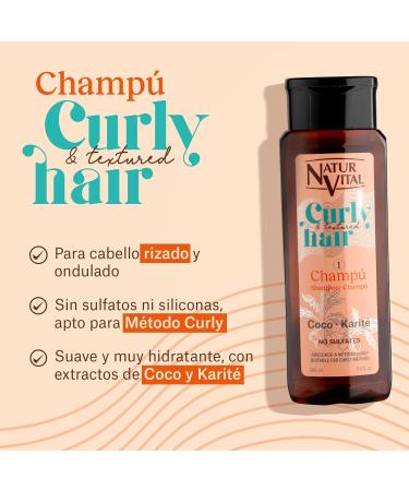 NaturVital NaturVital Curly Shampoo for curly wavy or textured hair with coconut and shea butter sulfate and paraben free 280 ml - Buy Online on GoSupps.com