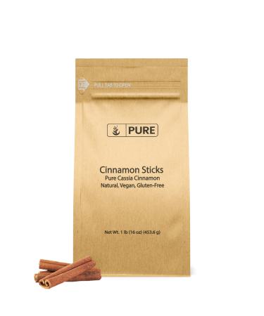 Pure Original Ingredients Cassia Cinnamon Sticks (1 lb) Cooking, Baking, Crafting 1 Pound (Pack of 1)