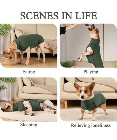 Shop Hjyokuso Dog Sweater - Warm & Lightweight Fleece Coat for Small to Large Dogs - Perfect Winter Outdoor Jacket in Green - Buy Online on GoSupps.com
