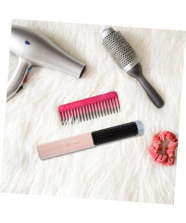 NOLITOY Heated Hair Straightener Brush - Dual Purpose Straightening Comb & Curls - Portable USB Charge - Purple Nylon Hair Tool for Effortless Styling - Buy Online on GoSupps.com