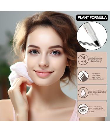 ChAusa 4 Pcs Liquid Eyebrow Pencil Waterproof Eyebrow Pencil Eyebrows with Micro-Fork Tip Waterproof and Sweat-Proof for Natural Looking Eyebrows Makeup - Buy Online on GoSupps.com