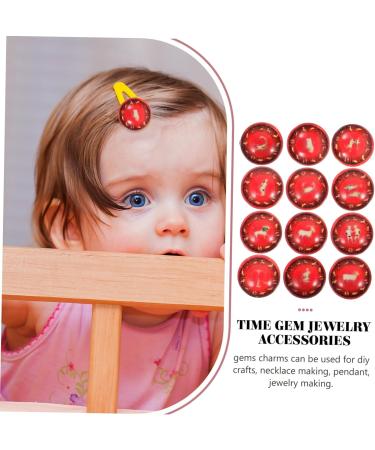 TEHAUX 100 pcs 12 Glass football jewelry making beads bra earring making flatback charms for jewelry making Charm charm zodiac charms for jewelry making round key chain sweater - Buy Online on GoSupps.com