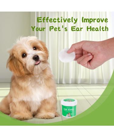 Tinioey Dog Ear Wipes (150 Pads) | Plant-Based Solution for Ear Cleaning, Ear Wax Removal, Itch Relief, and Inflammation in Dogs and Cats - Buy Online on GoSupps.com