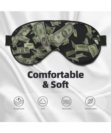 Dollar Sign Money Print Unisex Eye Mask | Soft Adjustable Sleep Mask for Better Rest - Buy Online on GoSupps.com