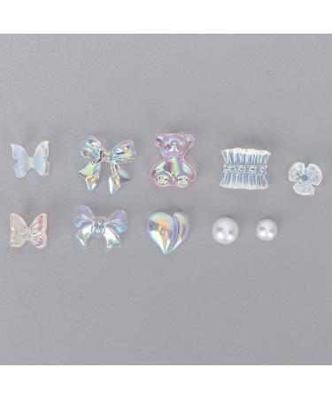 Nail Resin Decoration Bear Nail Art Decor Bear Cute Shiny Delicate Bow Bear Shaped for Nail Ornament Accessories for Home and Nail Salon Nails Bead Charm Gems for Manicure Craft Art - Buy Online on GoSupps.com