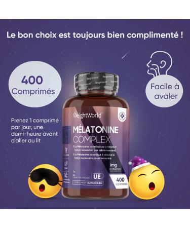 Melatonin 400 Vegan Tablets For +1 Year - Fast Sleep (EFSA) Sleep High Dosed - With Passionflower Chamomile Magnesium & Vitamin B6 - High Bioavailability Without Addiction - Buy Online on GoSupps.com
