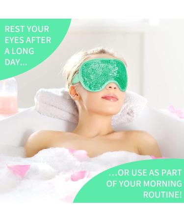 Silk Sleep Mask in Black with Cooling Gel Eye Mask - Natural and Soothing - Buy Online on GoSupps.com