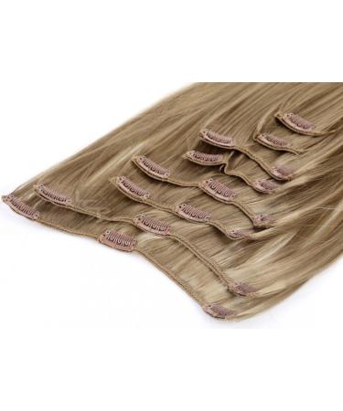 LCP Clip In Extensions 60 cm hair extension 8 hair pieces color: natural brown