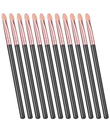 Sibba 12 Party eyeshadow brush-up set eyeshadow Applicator double-sided sponge tip pencils cream glitter beauty blender frequency eyelashes eyelash extension mascara oval bar handle 12 pieces rose gold 12 pieces