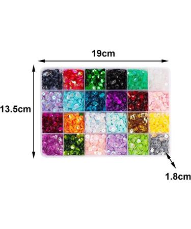 Harilla Nail Art Sequins Manicure Nail Glitter for Women Girls Sequins Beads 24 Grids Nail Decals for Nails Tools Jewelry Making - Buy Online on GoSupps.com