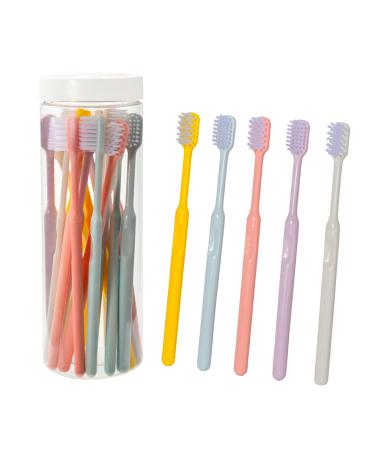 VIWIK 20-Pack Soft Bristle Toothbrush Manual Soft Toothbrush for Adults Ultra Clean Toothbrush Travel Hotel Toothbrush Colors May Vary