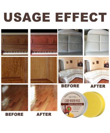 Furniture Wax | Healthy Safe Environmental Wood Cleaner | Bees Wax with Protective Layer Preserve Natural Beauty Beeswax Furniture Polish for Floor Tables Chairs 150g+sponge - Buy Online on GoSupps.com