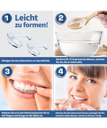 4x BPA-Free Tooth Rail Crunching - Amherand Comfortable Bite Rail for TMJ Bruxism & Teeth Protection (2 Sizes) | International Shipping - Buy Online on GoSupps.com