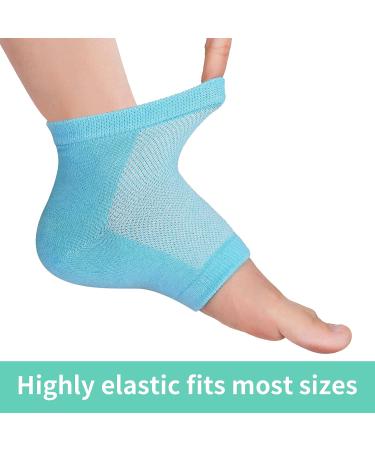 Vaincre Cracked Heel Repair Socks - 4 Pairs for Dry Cracked Feet - Gel Treatment - Spa Moisture - Overnight Heel Care (Regular, Multi-color) - Buy Online on GoSupps.com