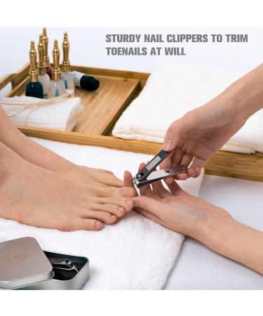 Feryes Nail Clipper Set 2 Stainless Steel Nail Clippers for Toenails & Fingernails Curved & Beveled Blades 3.14 Inch Taupe - Buy Online on GoSupps.com
