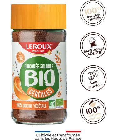 Leroux - Organic Soluble Chicory Cereals - 100% Plant Origin - Organic Chicory Grown in France - Organic Cereals - Ri - Buy Online on GoSupps.com