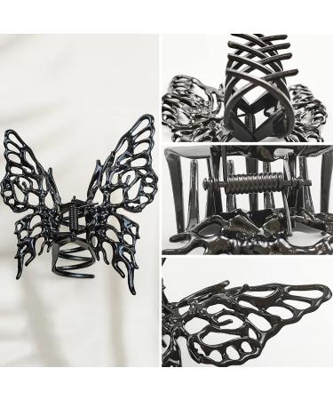 Metal Liquid Butterfly Hair Clip - Large Claw Clip for Thick Hair | Vintage Geometric Barrette for Women and Girls - Buy Online on GoSupps.com