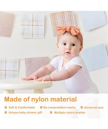 Makone Baby Girl Headbands - 6 Pack of Soft and Stretchy Turban Bows in Green for Newborns and Toddlers - Buy Online on GoSupps.com