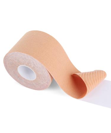 FITOP Kinesiology Tape Uncut Kinesthetic Tape 5cm x 5m Roll for Athlete Beige