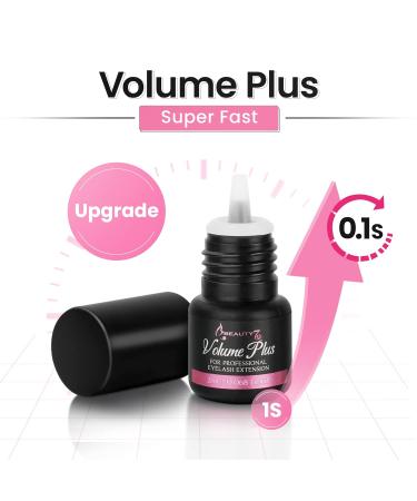 Volume Plus 0.1s Fast Drying Retention 8 WEEKS Eyelash Black Glue Eyelash Extension Glue Individual Lash Extensions for Professionals Used 2ml 2 ml (Pack of 1) - Buy Online on GoSupps.com