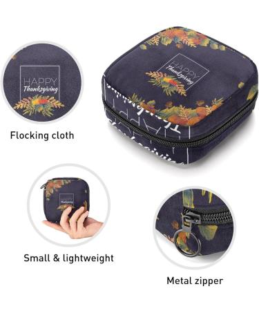 GIAPB Period Bag - Sanitary Napkin Storage & Travel Makeup Pouch, Happy Thanksgiving Color - Buy Online on GoSupps.com