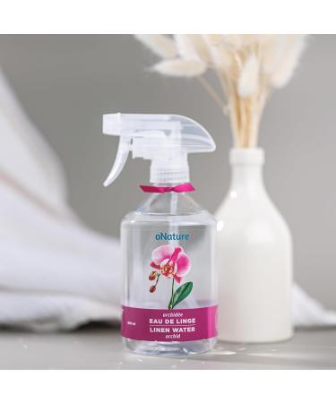 oNature Fabric Refresher Spray Water Mist for Linen - Made in Canada from Natural Healthy Ingredients - Guaranteed Without Harmful Chemicals (Orchid Aroma 500ml Sprayer) Orchid 500 ml (Pack of 1) - Buy Online on GoSupps.com