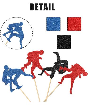 Maicaiffe Wrestling Cupcake Toppers Boy Man Wrestler Birthday Cupcake Toppers Adults Birthday Wrestling Happy Birthday Party Dessert Decors Sport Party Decorations 24Pcs Glitter - Buy Online on GoSupps.com