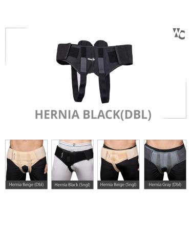 Buy Wonder Care Black Inguinal Hernia Support Truss - Adjustable Compression for Double Inguinal & Sports Hernia | S (28-32) - International Shipping Available - Buy Online on GoSupps.com