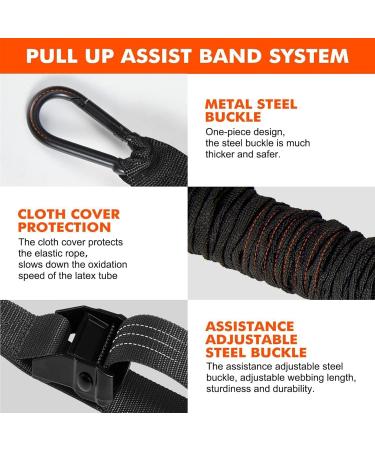 Pull up Assistance Bands | Multifunctional 210 Pounds Assistance Bands | High Intensity Strength Training Tool Workout Equipment for Home Gym Black - Buy Online on GoSupps.com