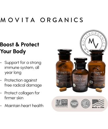 Organic Movita Fermented Vitamin B-Complex: Whole Foods Vitamins & Minerals for Vegans - Gluten-Free & Non-GMO - Monthly Supply - Buy Online on GoSupps.com