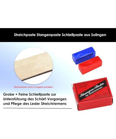 High-Quality 2-Piece Straight Razor Set | Hollow Ground with Wooden Handle & Grinding Paste | Solingen Craftsmanship - Buy Online on GoSupps.com