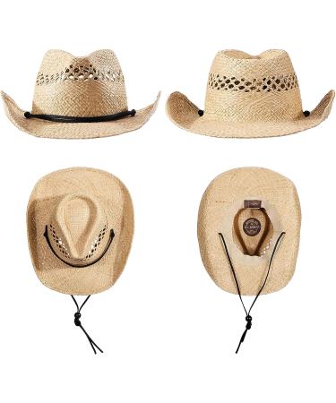 Mix Brown Western Cowgirl Raffia Sun Hat - Shapeable Wide Brim for Summer Beach Outback Style - Buy Online on GoSupps.com