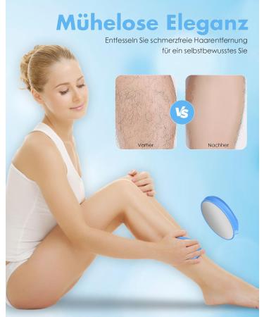 Nano Hair Remover for Women & Men - Portable Crystal Hair Removal Device | Pain-Free Solution for Back Arms & Legs (Blue) - Buy Online on GoSupps.com