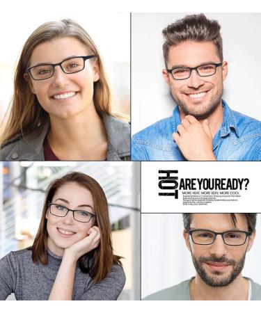 Buy ALWAYSUV Nearsighted Glasses - Black Rectangular TR90 Myopia Eyeglasses for Men & Women | -4.0 Distance Vision Solutions - Buy Online on GoSupps.com