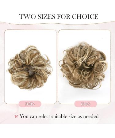 F27/613# 35g Messy Bun Hair Piece | Curly Wavy Scrunchies Extension for Women | Synthetic Chignon Updo Accessory for Girls - Buy Online on GoSupps.com