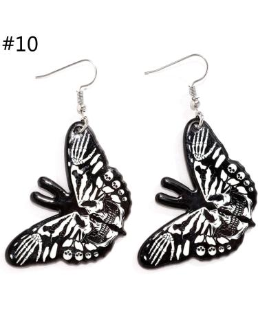 Feylie Halloween Acrylic Earrings - Pumpkin Skeleton Dangle Drops | Statement Jewelry for Women - Buy Online on GoSupps.com