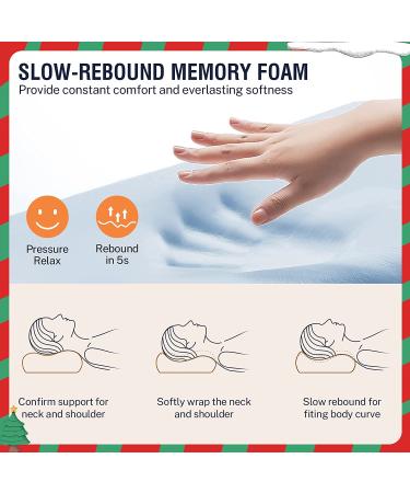 Misiki Firm Memory Foam Orthopedic Cervical Pillow for Neck Pain Relief - Large 24x14x4.7 inches - Buy Online on GoSupps.com