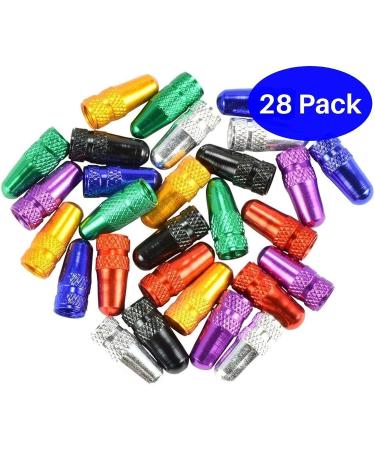 Presta Valve Cap 28-Pack - Multi-Color Anodized Aluminum Bike Tire Caps - Buy Online on GoSupps.com