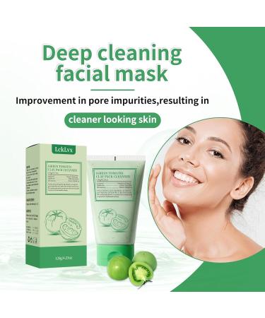Green Tomato Clay Mask - Korean Deep Cleansing Exfoliation for Pore Purifying & Sebum Control - 1PC - Buy Online on GoSupps.com