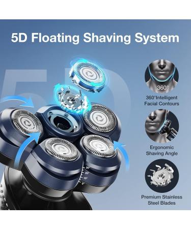 Buy Waterproof Electric Razor for Men - 5D Portable Magnetic Shaver | Cordless & Rechargeable Wet & Dry Use - Buy Online on GoSupps.com