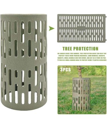 Tree Trunk Protection - 1/2/3 Piece Plastic Bark Guard with Locking Prevents Lawn Mower Damage - Durable & Easy to Use - Buy Online on GoSupps.com