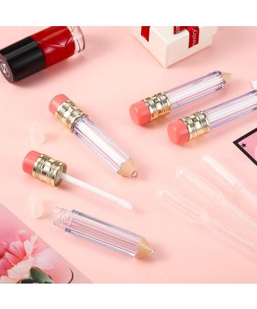 12-Piece Clear Pencil Shaped Lip Gloss Tubes | 5ml Mini Refillable Bottles with 3ml Dropper for DIY Makeup | Travel-Friendly Lip Oil Containers - Buy Online on GoSupps.com