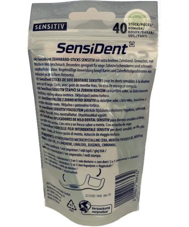 3x SensiDent Dental Floss Sticks - Sensitive Care with Travel Case | 30pcs - International Shipping Available - Buy Online on GoSupps.com