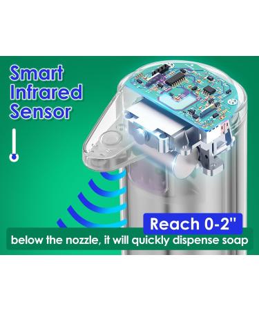 Automatic Soap Dispenser Touchless Soap Dispenser With Infrared Sensor Zwm590 (Silver One Size) Silver One Size - Buy Online on GoSupps.com