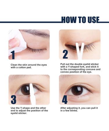 double eyelid sticker with waterproof invisible double eyelid pull strip sticker with fork rod and tweezers suitable for wearing hats sagging uneven and single eyelids - Buy Online on GoSupps.com