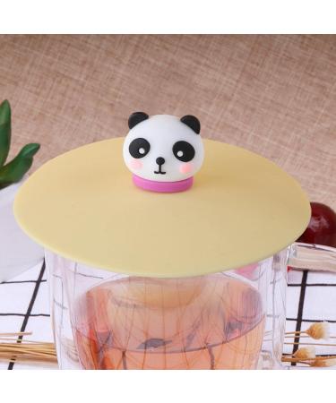 Silicone Cup Lids | Reusable Flexible Cute Cartoon Animals Mug Covers Dustproof Airtight Seal for Mugs Drink Cup Cups Glass Cup Coffee Cup Gyouza 2 - Buy Online on GoSupps.com