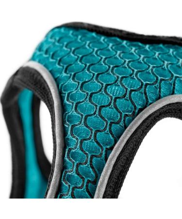 HUNTER HILO COMFORT Harness for Small Dogs - Mesh Reflective Turquoise Size S | International Shipping Available - Buy Online on GoSupps.com