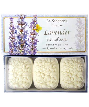 Saponificio Artigianale Fiorentino Lavande (Lavender) Bath Soap  3 x 4.40 oz by Saponificio Artigianale Fiorentin