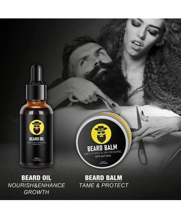 Beard Straightener Kit with Growth Oil, Wash Shampoo, Conditioner, Balm, Wax, Comb, Brush, Scissor, Bag - Gifts for Men - Buy Online on GoSupps.com