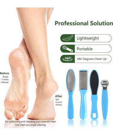 20-in-1 Stainless Steel Professional Manicure and Pedicure Kit for Foot Care - Callus Remover, Foot Files, Spa Tools for At-Home or Salon Use - Women & Men (Blue) - Buy Online on GoSupps.com